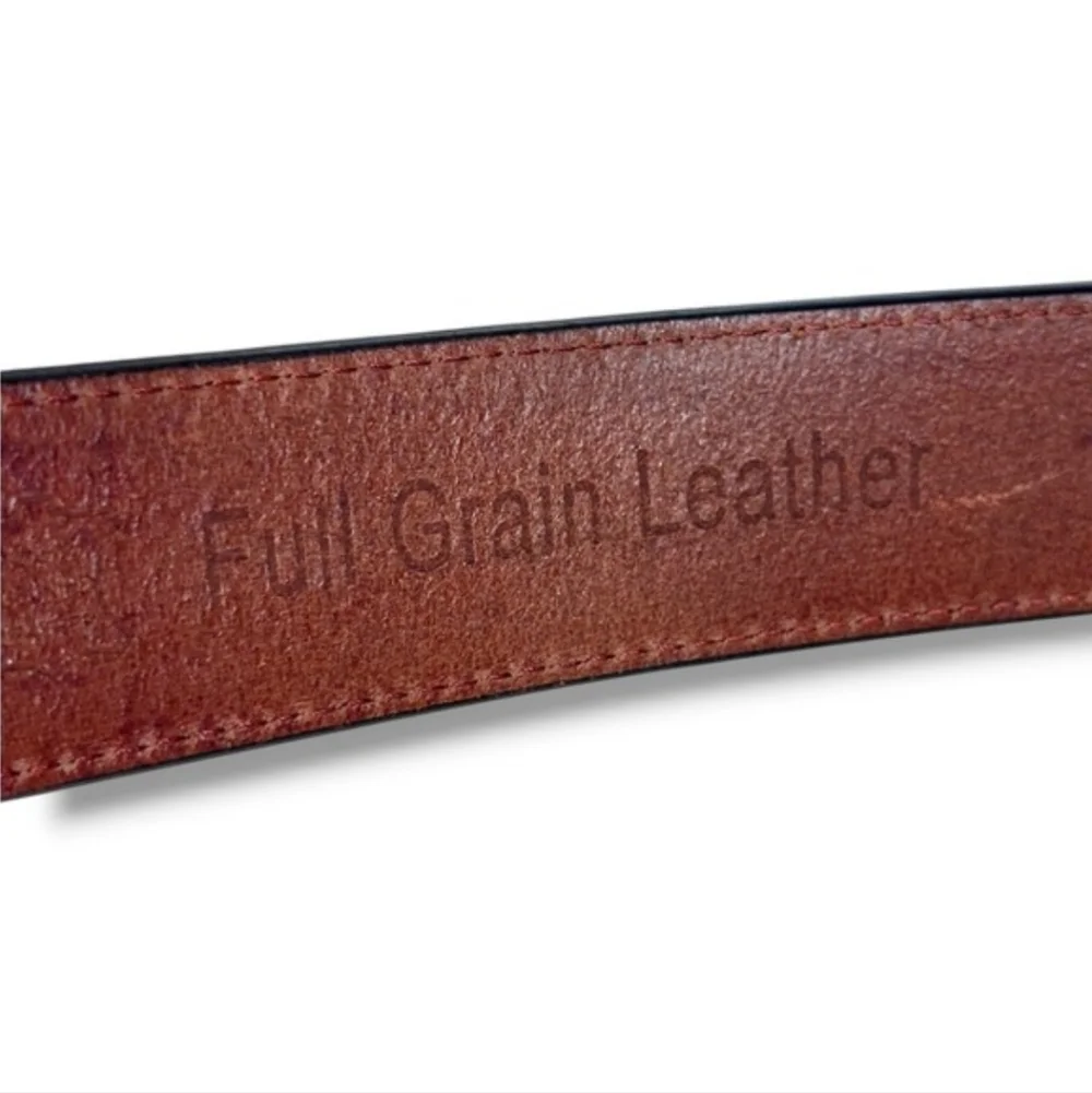 WOLFANT Brown Leather Belt Size 32”-34”